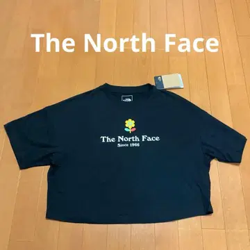 The North Face 플라워 로고 반팔 T셔츠 블랙