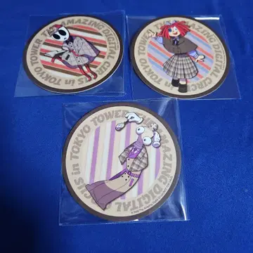 어메이징 디지털 서커스 TADC 도쿄 타워 코스터 3종 세트
