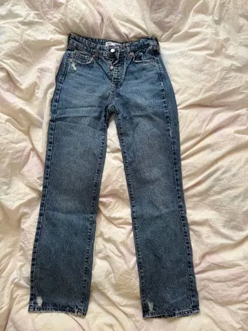 ZARA 스트레이트 데님 블루