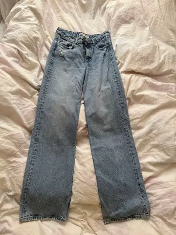 ZARA 와이드 레그 데님 블루