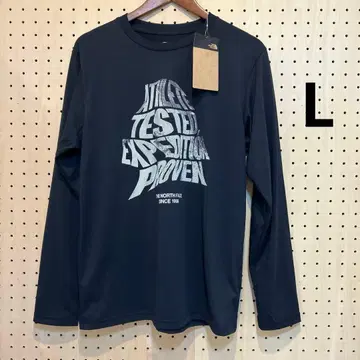 남성용 롱 슬리브 하프 돔 메시지 T셔츠 L (NT82487)