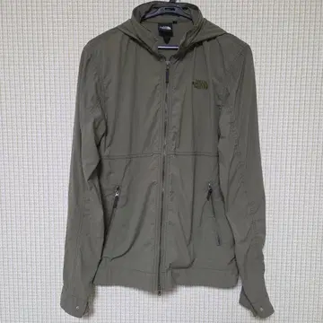 THE NORTH FACE 나일론 자켓 카키 후드 부착