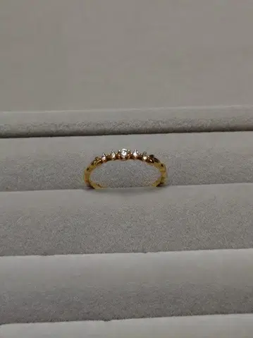 agete K10 다이아몬드 반지 7호 0.05ct