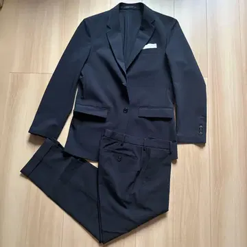 [ 미사용급 ] UNIQLO 감동 셋업 자켓 팬츠 네이비 S