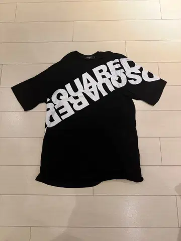DSQUARED2 로고 프린트 티셔츠 블랙 XS