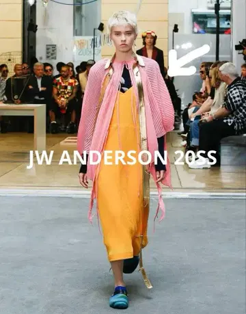 JWANDERSON 플리츠 가디건 핑크 M