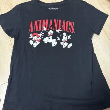 최종 가격 인하 Animaniacs 반팔 T셔츠 블랙 사이즈 M
