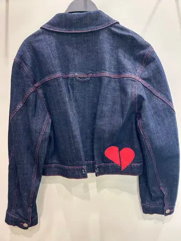 미사용 새상품 ZARA 자라 데님 자켓 발렌타인 크롭 S
