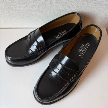 컨디션 최상 HARUTA 블랙 로퍼 4505 23.5cm EEE 폭넓음