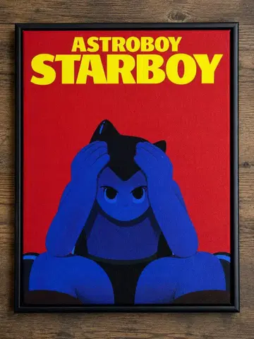 ASTROBOY STARBOY 아트 포스터 액자 포함 인테리어