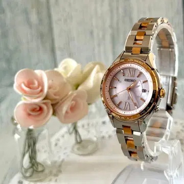 [레어] SEIKO 루키아 손목시계 1B25-0AH0 콤비 전파 솔라