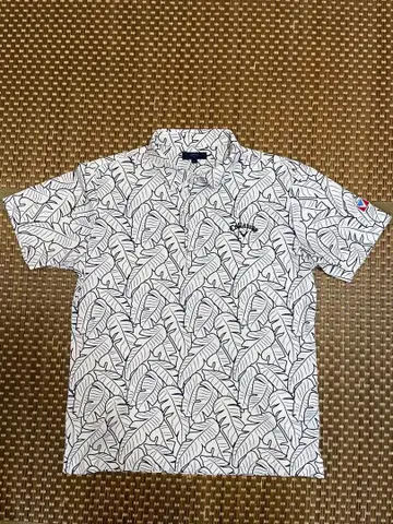 Callaway 골프웨어 반팔 피케 셔츠 보태니컬 무늬