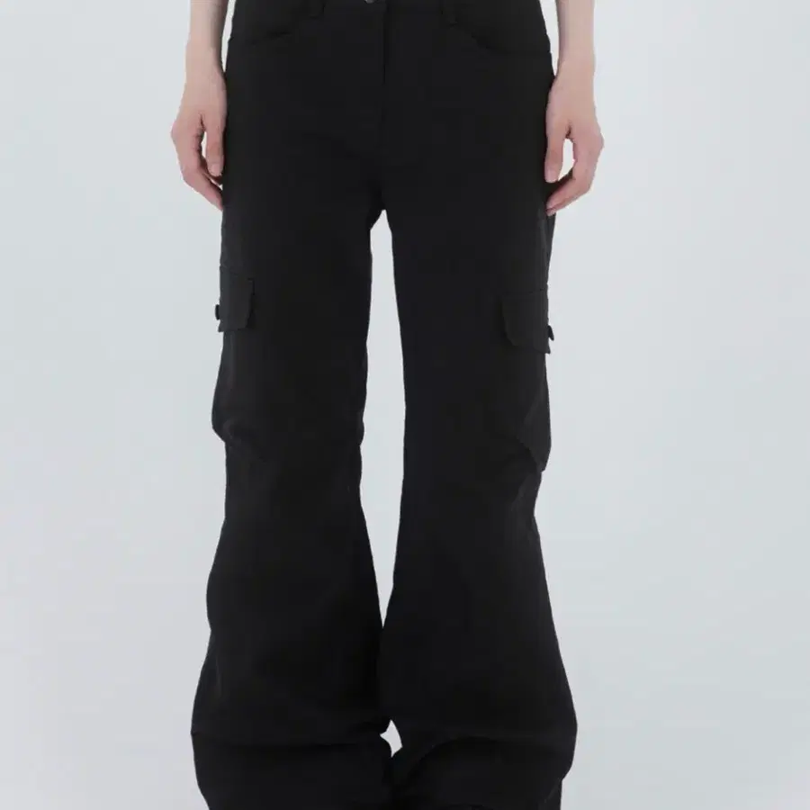 미세키서울 Pocket cargo bootscut pants BLACK2