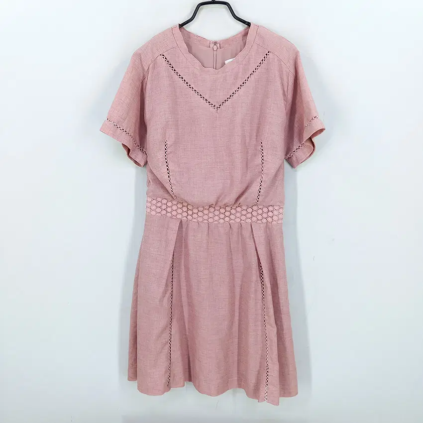 올리브데올리브 여름 펀칭 반팔미니원피스 핑크85 (HU45830)