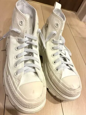 CONVERSE ALL STAR 통굽 하이컷 화이트