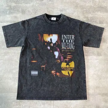 우탱 클랜 빈티지 가공 T셔츠 Enter the wu-tang
