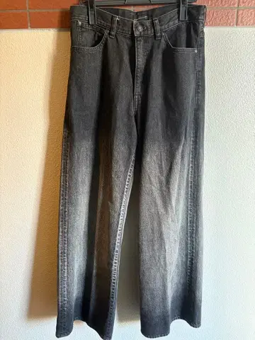 11.5oz 그라데이션 데님 와이드 스트레이트 팬츠
