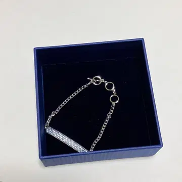Swarovski 크리스탈 바 팔찌 블루 실버
