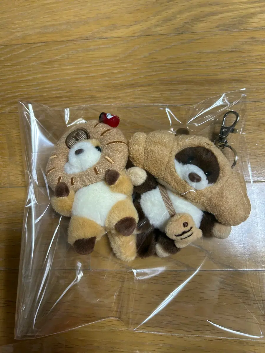 빵모양 인형 열쇠고리 2개 세트