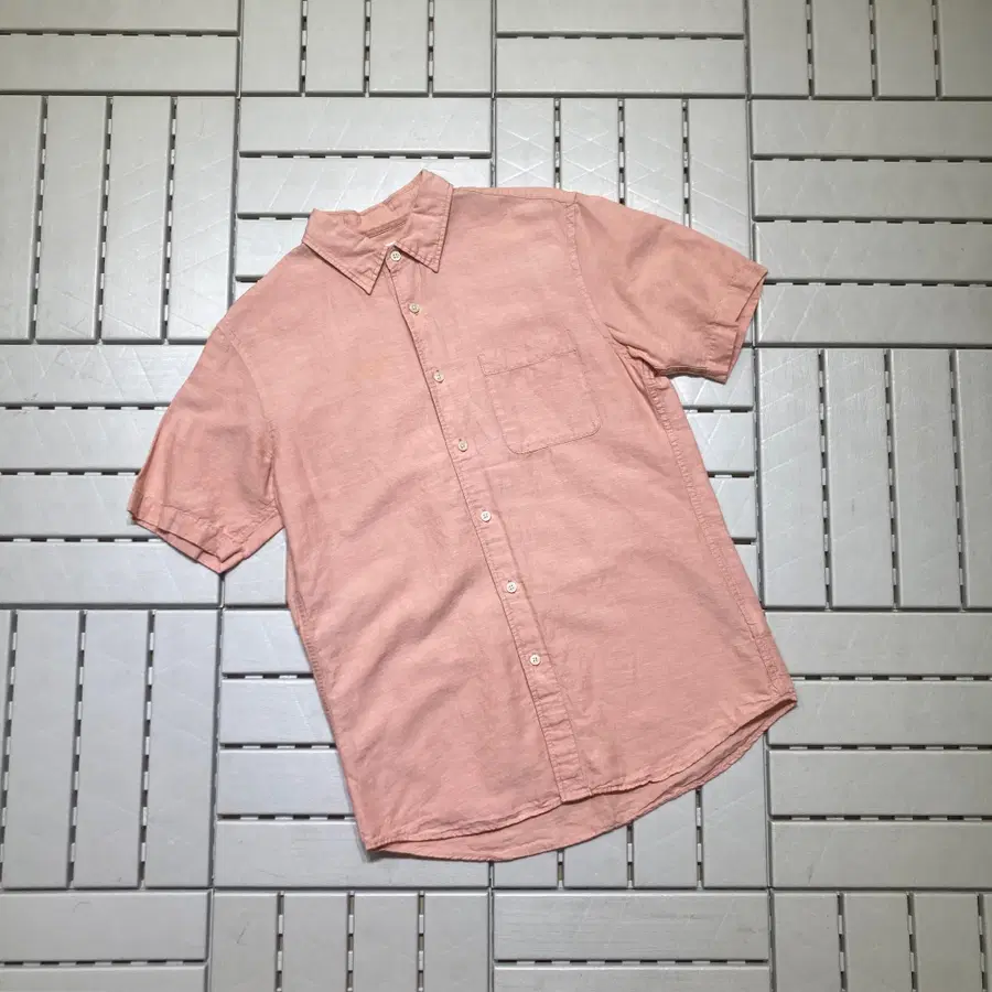 [M]유니클로 린넨 반팔 셔츠 0614