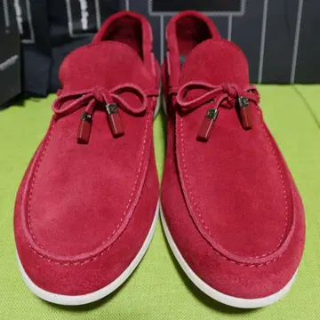 Ermenegildo Zegna 제냐 빨간색 스웨이드 로퍼