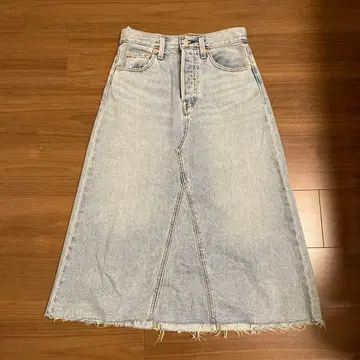 LEVI'S PREMIUM 데님 스커트 버튼 플라이