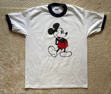Disney 화이트 미키 XL USA제 빈티지 링거 T