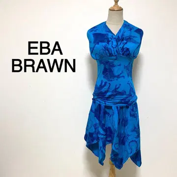 EBA BRAWN 블루칼라 홀더넥 셋업 원피스