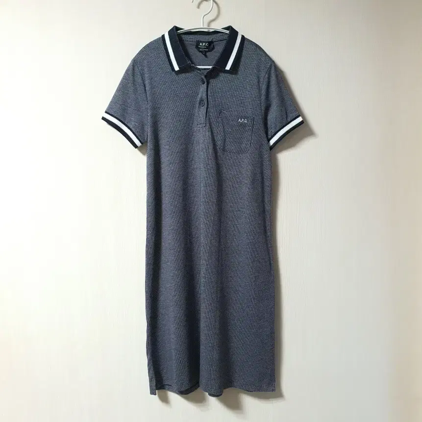 apc 아페쎄 네이비컬러 pk 카라 코튼 원피스 xs 사이즈 정품