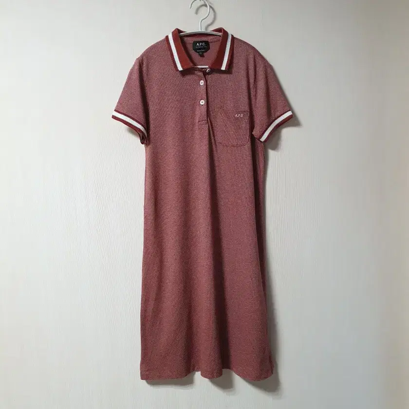 apc 아페쎄 브릭컬러 pk 카라 코튼 원피스 xs 사이즈 정품