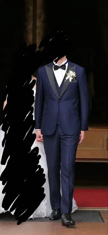 네이비 턱시도 3피스 셋업