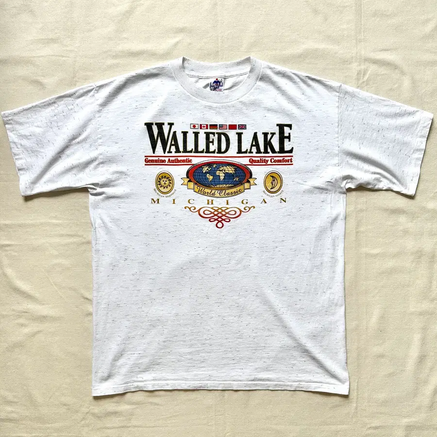 90s USA Walled Lake 미시간 싱글스티치 티셔츠 XL