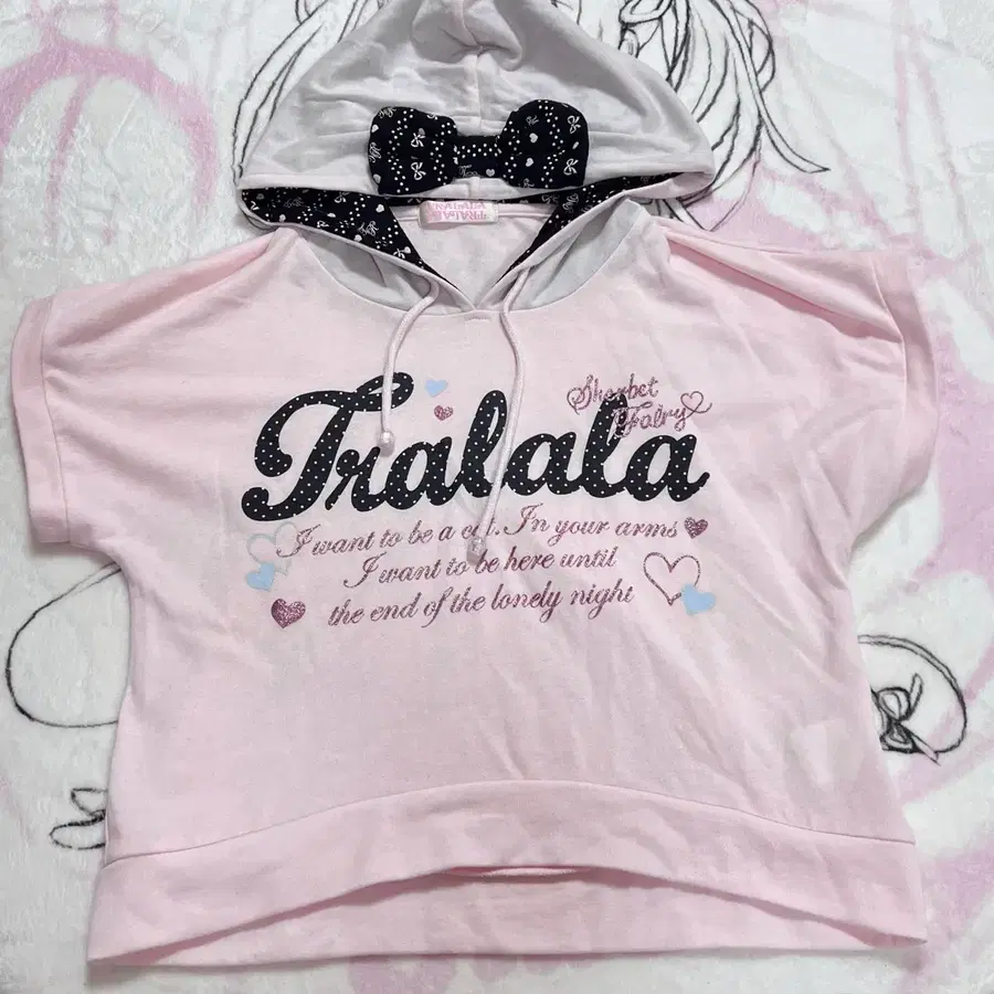 트랄라라 Tralala 리본 후드 핑크 도트 리즈리사 슈가돌 메조피아노