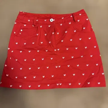캘러웨이 여성용 골프 스커트 레드 하트 무늬