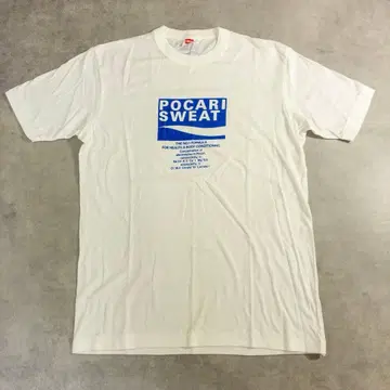 90s POCARI SWEAT T셔츠 Hanes 바디 화이트