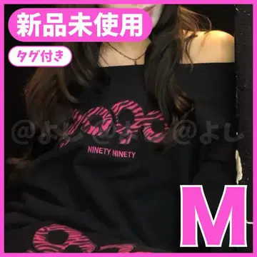 9090 블랙 상의 girl 오프숄더 y2k 로고 Logo M