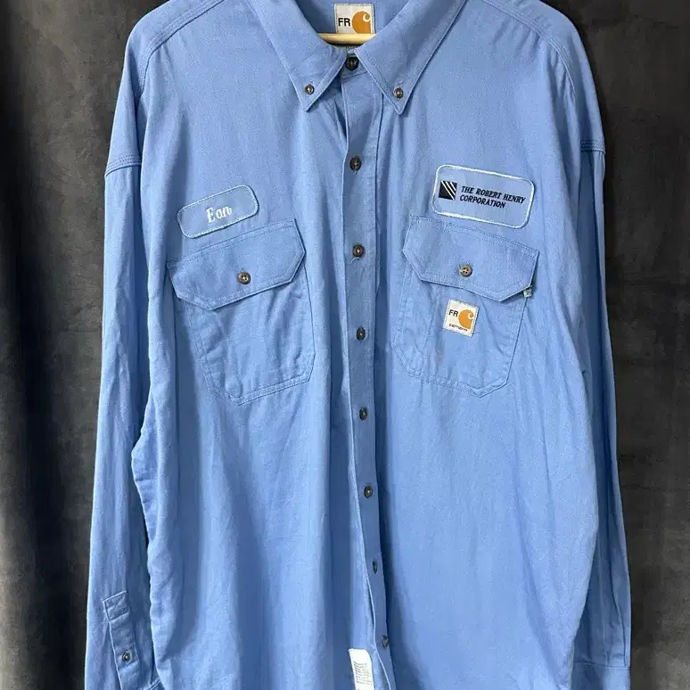 칼하트 FR 난연 워크셔츠 버튼다운 블루 3XL (Style 294-80