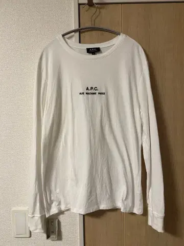 A.P.C. 아페쎄 로고 긴팔 티셔츠 롱티 화이트 S