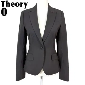 [ 새상품급 ] Theory 테일러드 자켓 원버튼 0 그레이브라운