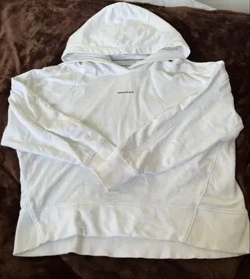 CALVIN KLEIN JEANS 화이트 후드티 L 사이즈