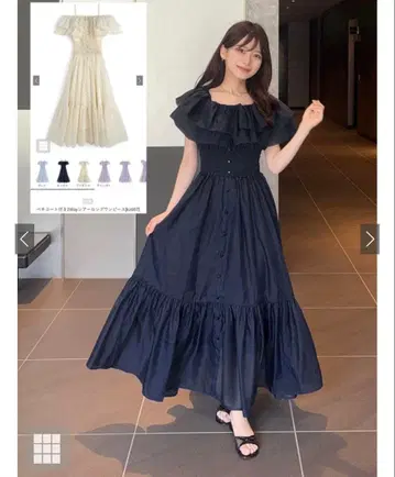 페티코트 포함 2Way 시어 롱 원피스 GRL