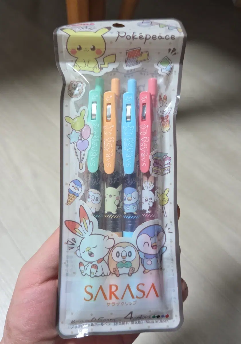 제브라 사라사 포켓몬스터 포켓피스 볼펜 펜 세트