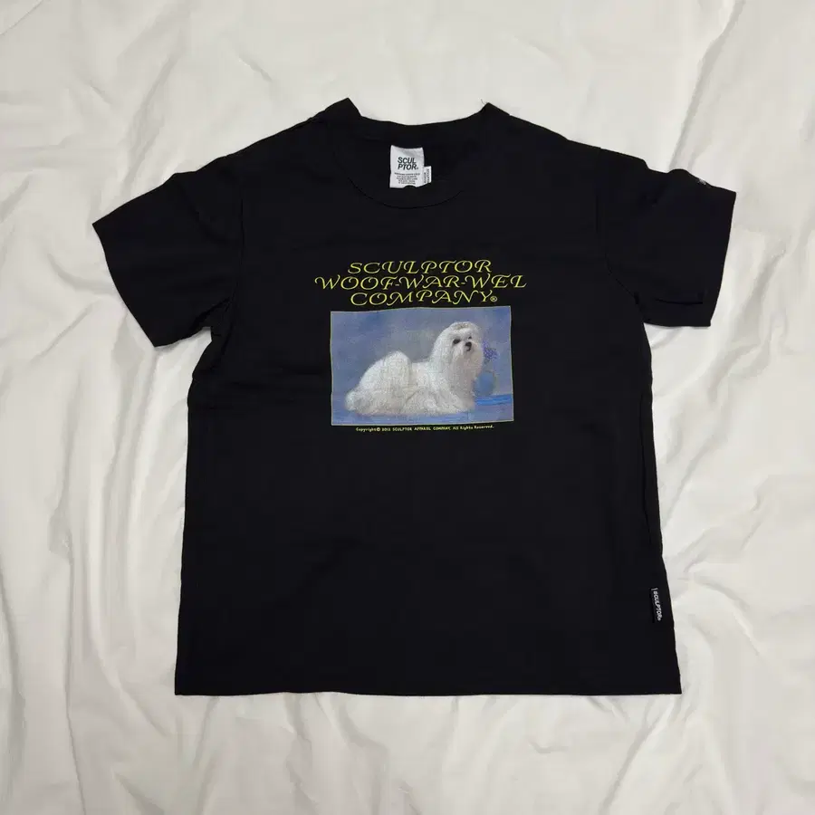 스컬프터 Puppy Talk Crop Top Black 티셔츠 말티즈