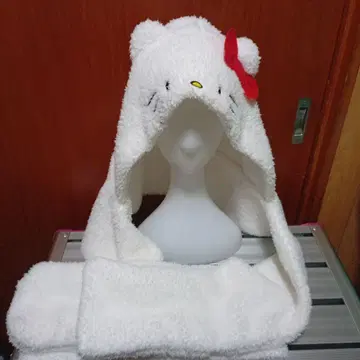 산리오 레어템 헬로키티 머플러 캡 레어 빈티지