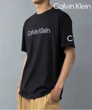 새상품 Calvin Klein 캘빈 클라인 로고 블랙T셔츠