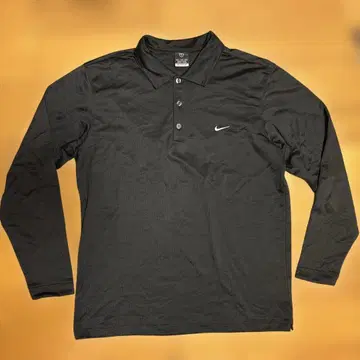 NIKE SPHERE DRY 긴팔 피케 셔츠 블랙 XL