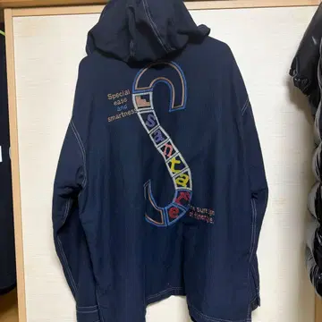 Santafe 산타페 후드티 네이비 자수