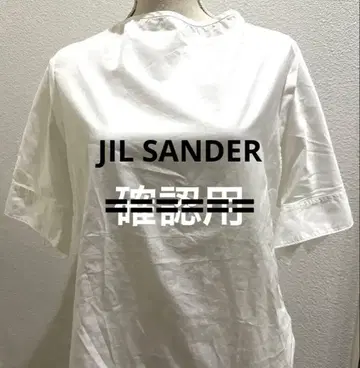 JIL SANDER 반팔 셔츠/화이트/커팅 디자인 있음