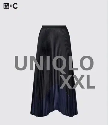 UNIQLO C 플리츠 롱 스커트 블랙 빅 사이즈 유니클로 XXL