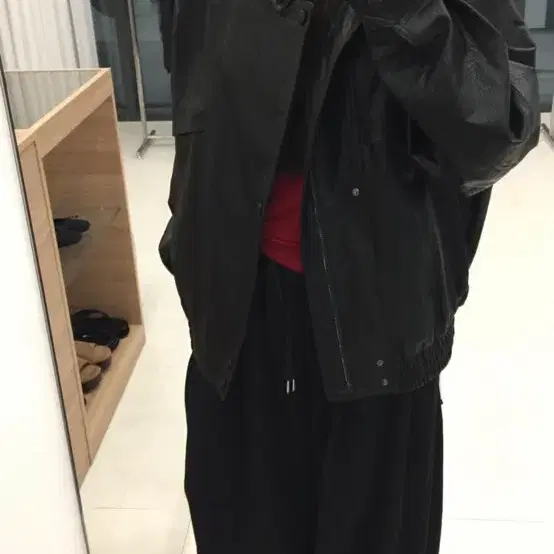리튼 오버핏 레더자켓